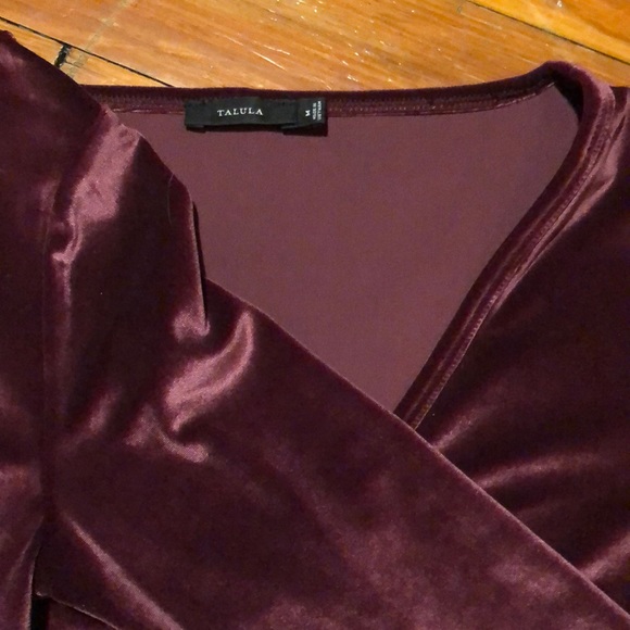 Talula for Aritzia cropped velvet top - Picture 2 of 3